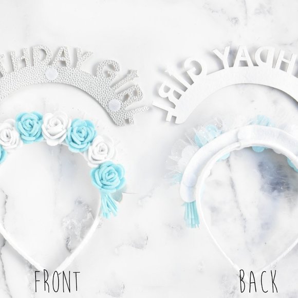 Kids' Felt Floral Crown Removable Birthday Girl Headband - Picture 4 of 4